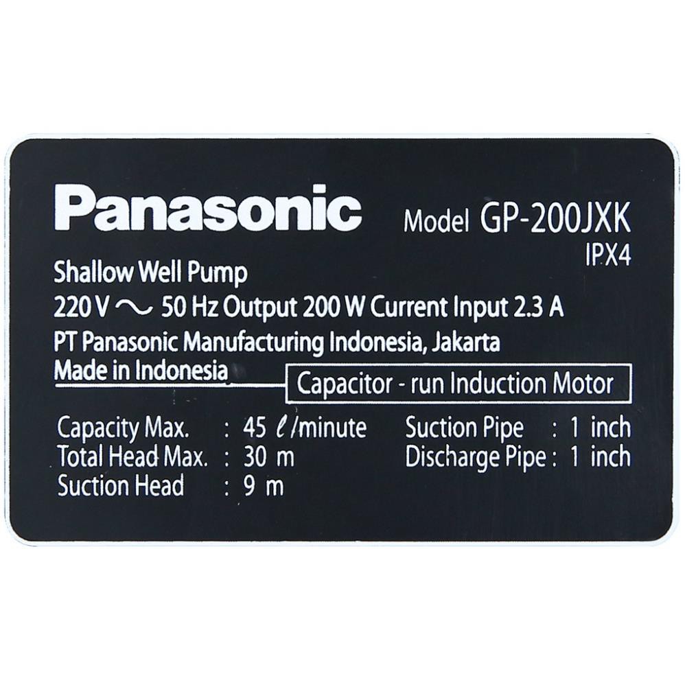 [Mã 44ELSALE2 giảm 7% đơn 300K] Máy bơm nước đẩy cao Panasonic (125W/200W) Kiểu Dáng Nhỏ gọn Hiện Đại, Công suất Lớn