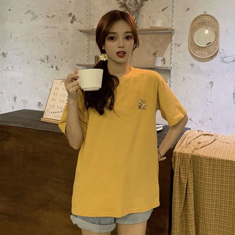 Áo thun tay lỡ Unisex cậu bé và chó