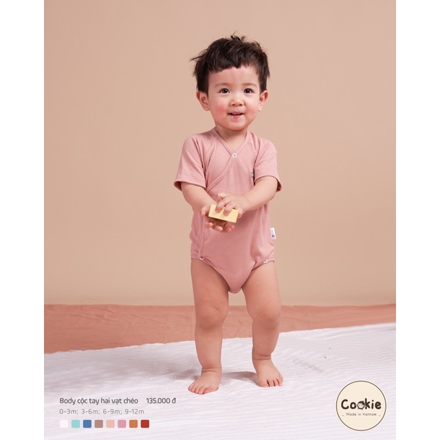 COOKIE - BODYSUIT Cộc Tay Vạt Chéo