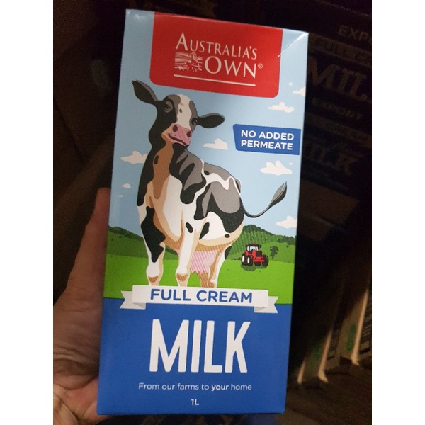 Thùng sữa tươi Nguyên Kem Úc 12 hộp 1 lít date 05/2024