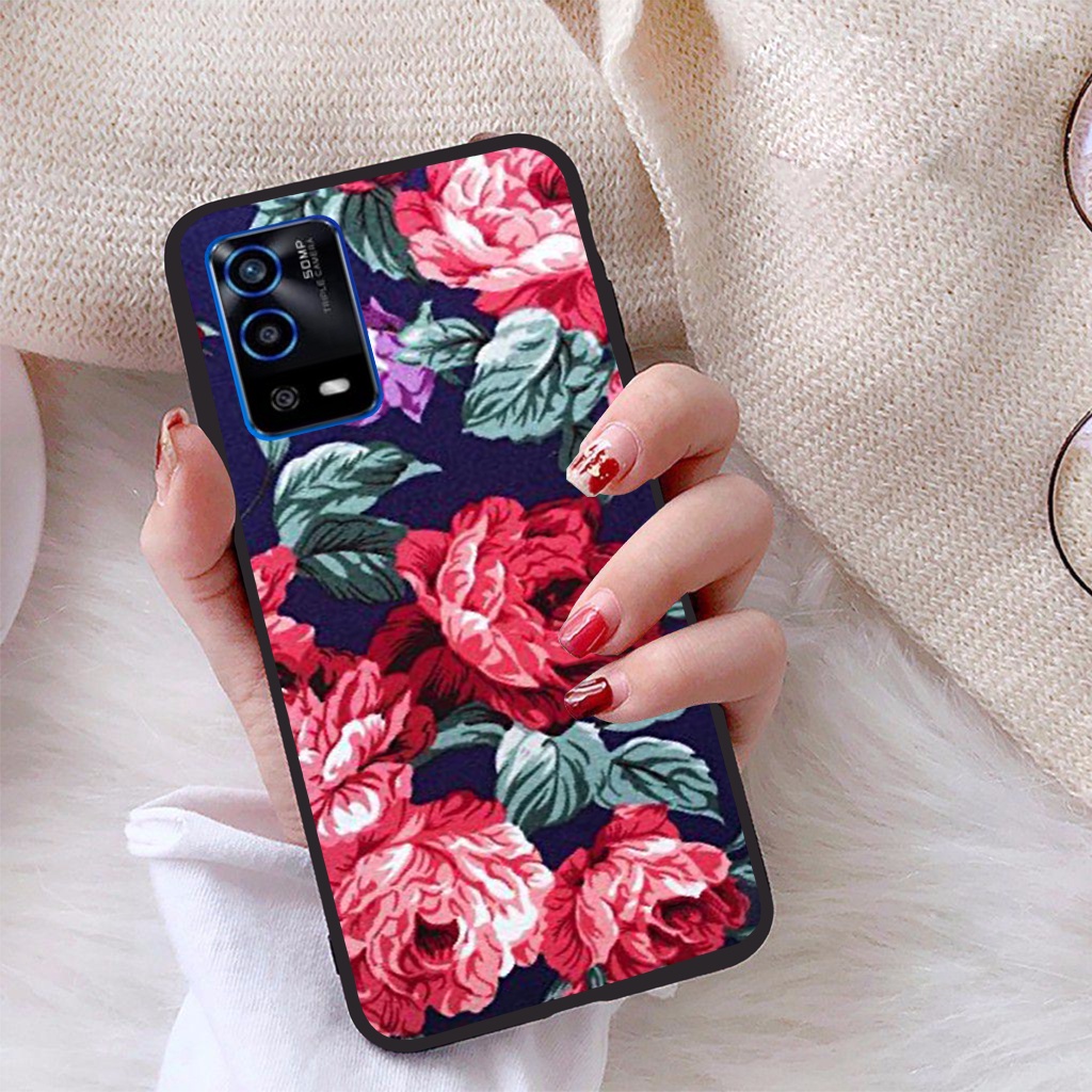 Ốp lưng Oppo A55 4G viền dẻo TPU BST Hoạ Tiết Hoa