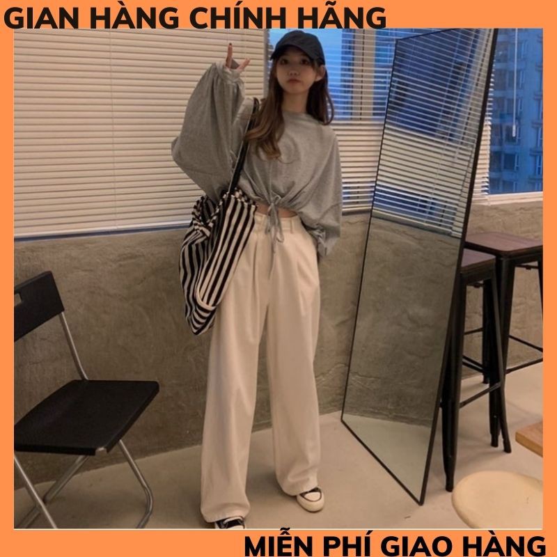 Áo croptop rút eo nữ  áo nữ chun eo trơn dài tay unisex ,áo nữ rút eo ,THỜI TRANG 1989