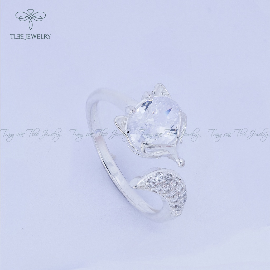 Nhẫn bạc nữ TLEE hồ ly nạm đá cao cấp NCJ A0117