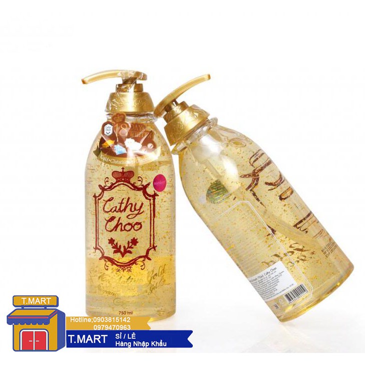 Sữa tắm vàng trắng da Cathy Choo 24k Active Gold Fragrance Shower Gel thái lan 700ml (T.MART)