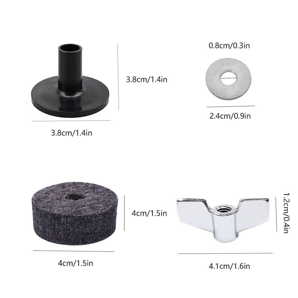 Augustine Cymbal Đứng Phát Hành Nhanh 12 Chiếc / Bộ|Vỏ Bọc Đệm Nỉ Có Vòng Đệm Cho Nhạc Cụ Gõ