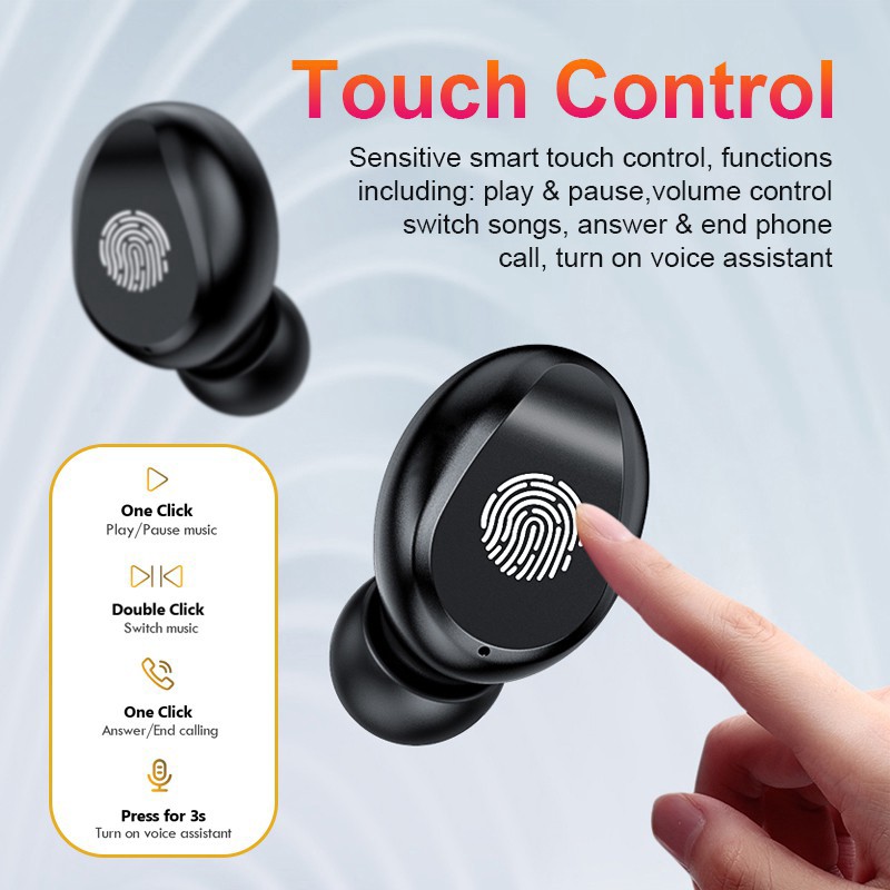 Tai Nghe Bluetooth 5.0 Aivk F9 Tws Điều Khiển Cảm Ứng Có Đèn Led | BigBuy360 - bigbuy360.vn