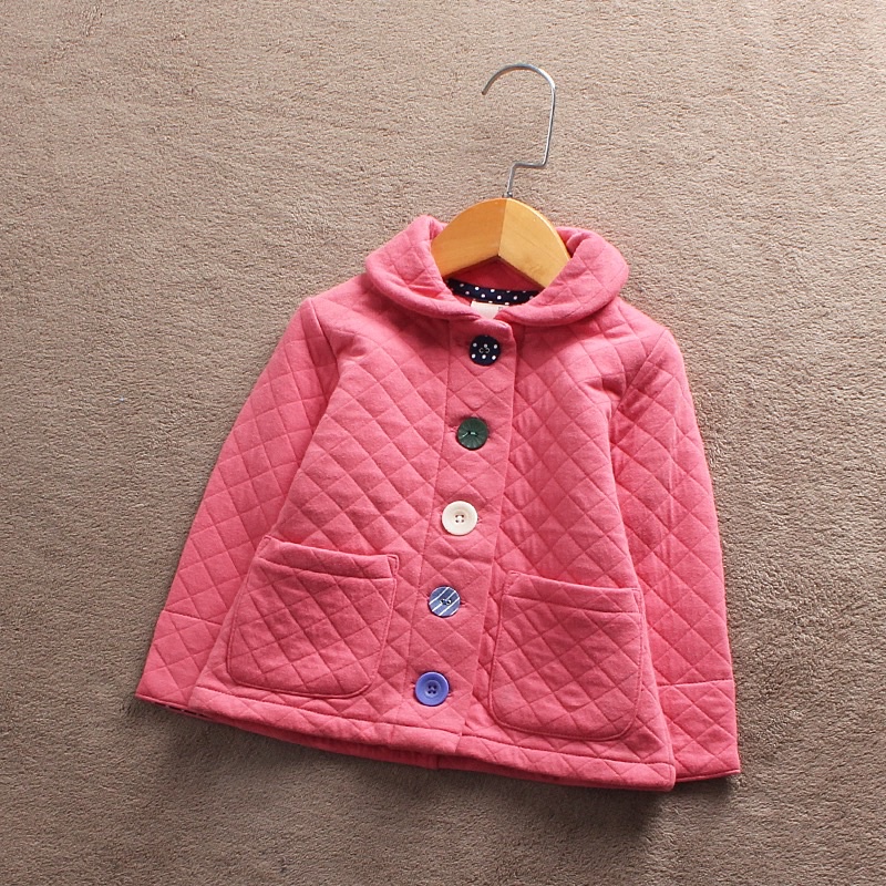 Áo khoác bé gái Junk 1-8 tuổi  Áo nỉ cotton mỏng vân trám mềm xuất dư 1022