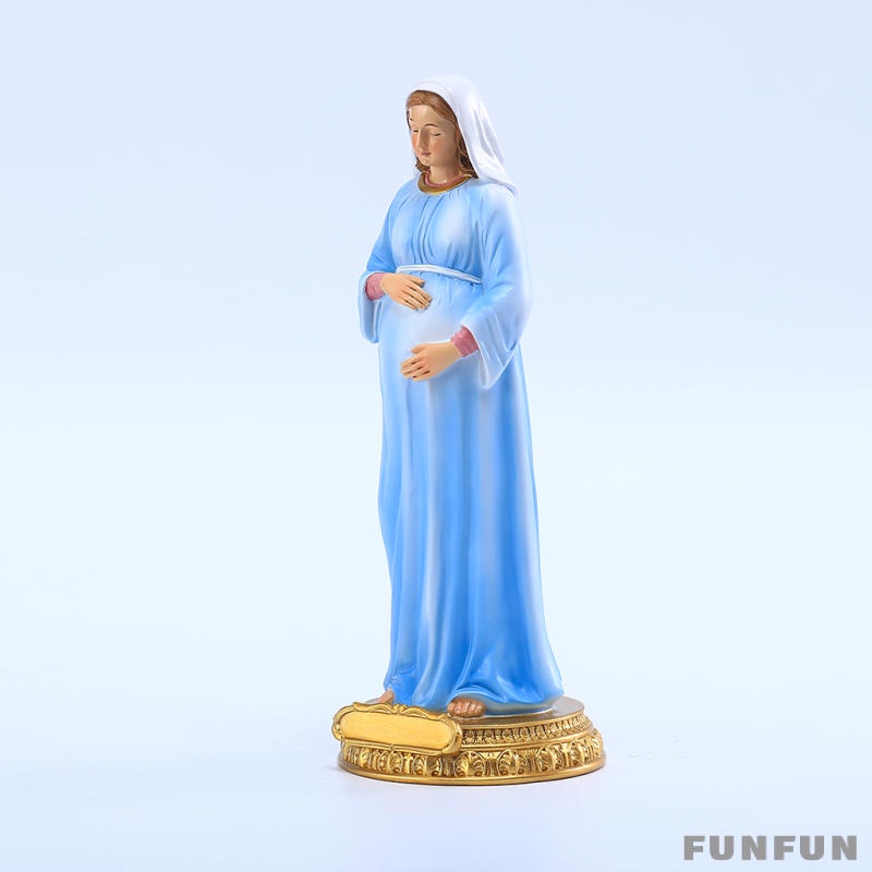 Tượng Đức Mẹ Mary 8 "Để Bàn Trang Trí Mô Hình Tượng Đức Mẹ Bầu Mary Jesus