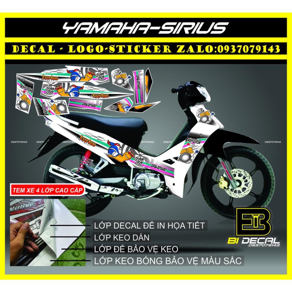 ( Quí khách vui lòng mang ra tiệm cho thợ dán ) Tem sirius ốc sên trắng