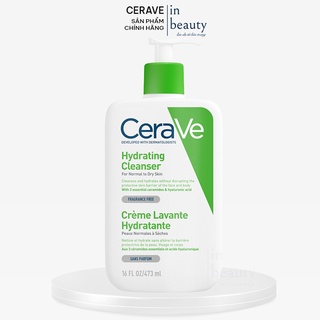 Sữa rửa mặt cerave da khô dịu nhẹ, sữa rửa mặt dưỡng ẩm Cerave Hydrating Cleanser 473ml