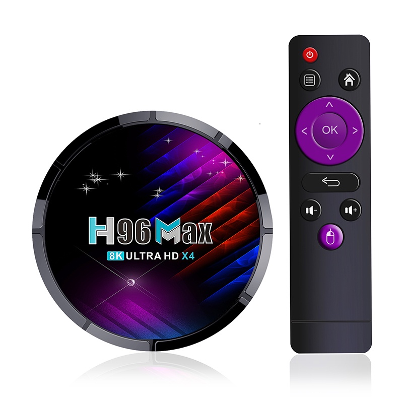 Android Tv Box Ram 4GB bộ nhớ 32GB hỗ trợ Video 8K android 11.0 Wifi kép Bluetooth 4.0 đa ứng dụng H96MAX X4 tivi box