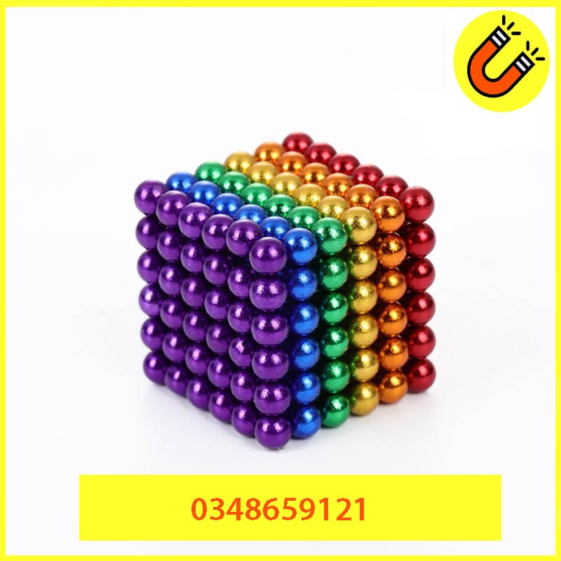 Bi nam châm tròn - bucky ball 5mm 8 màu 216 viên