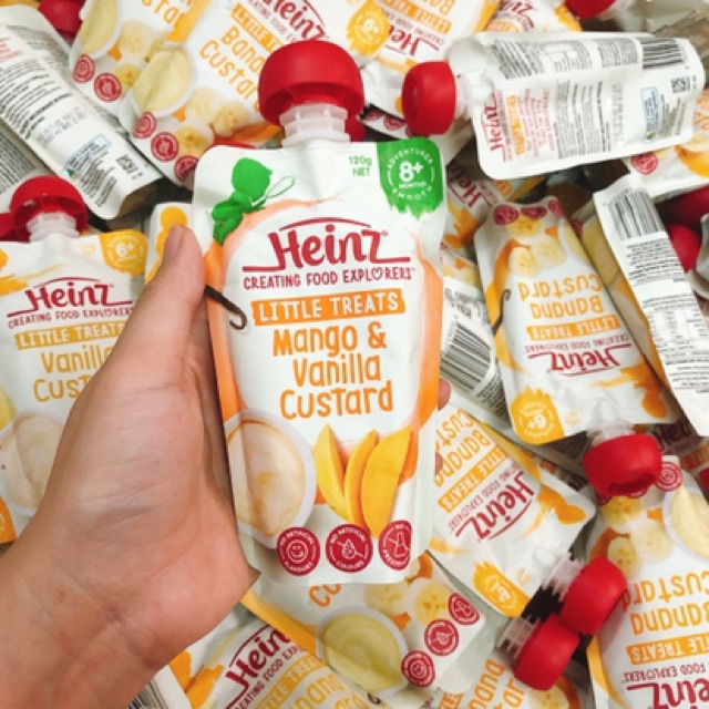 Váng sữa Heinz Custard Úc cho bé ăn dặm