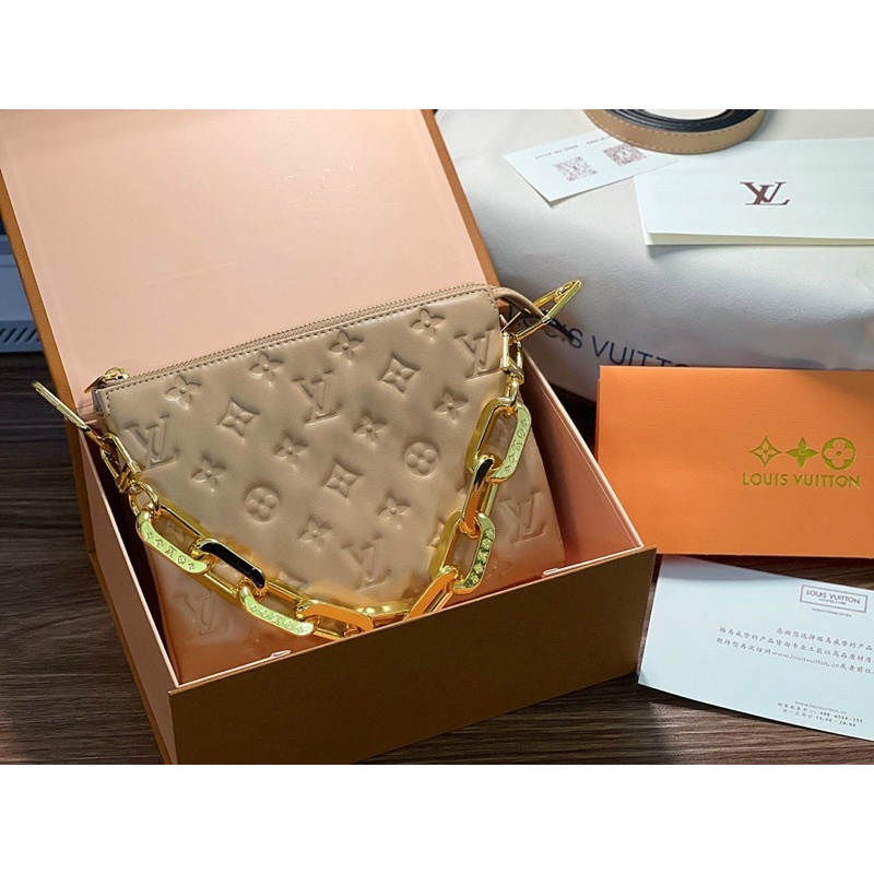 Túi LV COUSIN Sz 20cm 7 màu Chất da dày dặn họa tiết hoa mono Fullbox nam châm - phụ kiện đầy đủ
