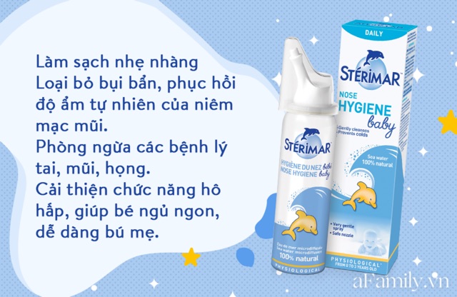 [Chính hãng] Xịt mũi sterimar baby 50ml (Xịt mũi cá heo Pháp)