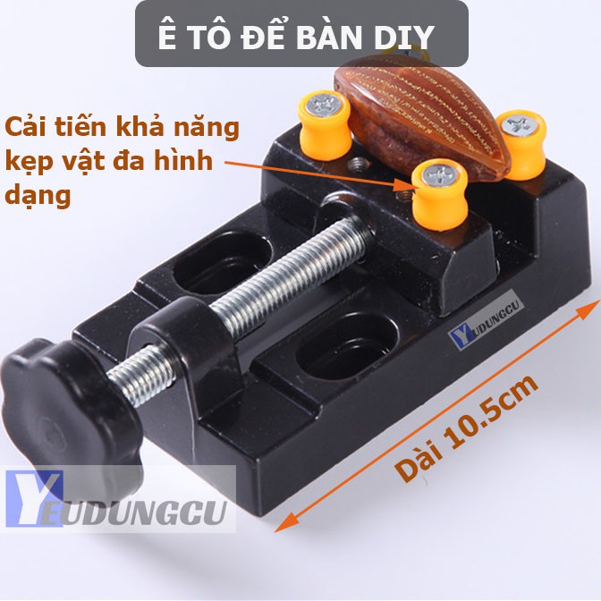 Ê tô mini để bàn DIY 10.5cm x 6.2cm cải tiến khả năng kẹp vật đa hình dạng