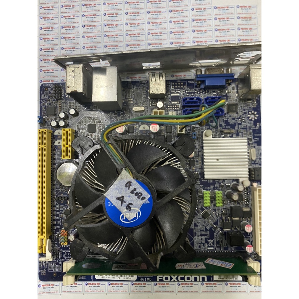 Bộ Main H61 foxcom/ G2020/ ram 4g