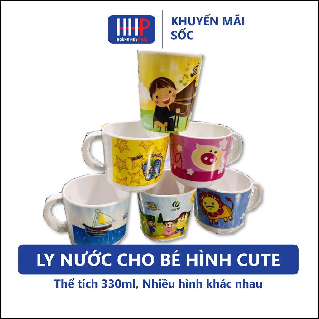 Sale 20% - Ly, cốc uống nước cho bé hình thú siêu cute nhiều hình thể tích 330ml