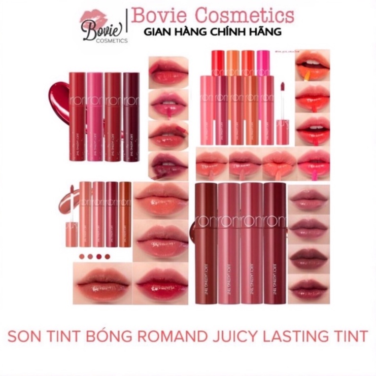 Son Tint Bóng Romand Juicy Lasting Tint Full Màu 13 19 20 23 28 29