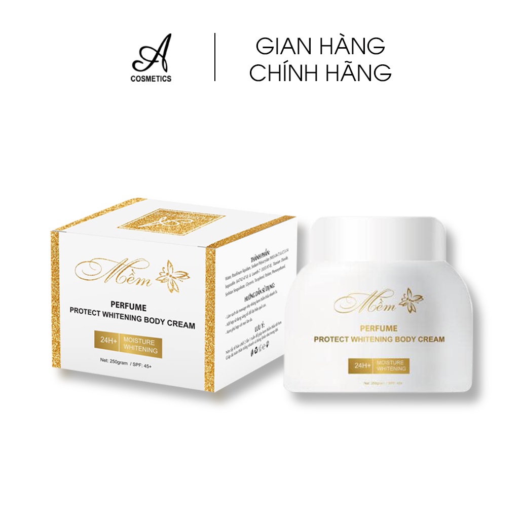 Kem body mềm dưỡng trắng da toàn thân A Cosmetics, hương nước hoa Pháp