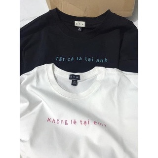 Áo phông đôi form rộng tay lỡ, Áo phong nam nữ Tất Cả Là Tại Anh chất cotton thoáng mát thấm hút tốt TTS29 | BigBuy360 - bigbuy360.vn