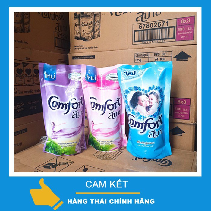 [Comfort Nhập Khẩu Thái Lan] Combo 3 GÓI NƯỚC XẢ VẢI COMFORT 580ML