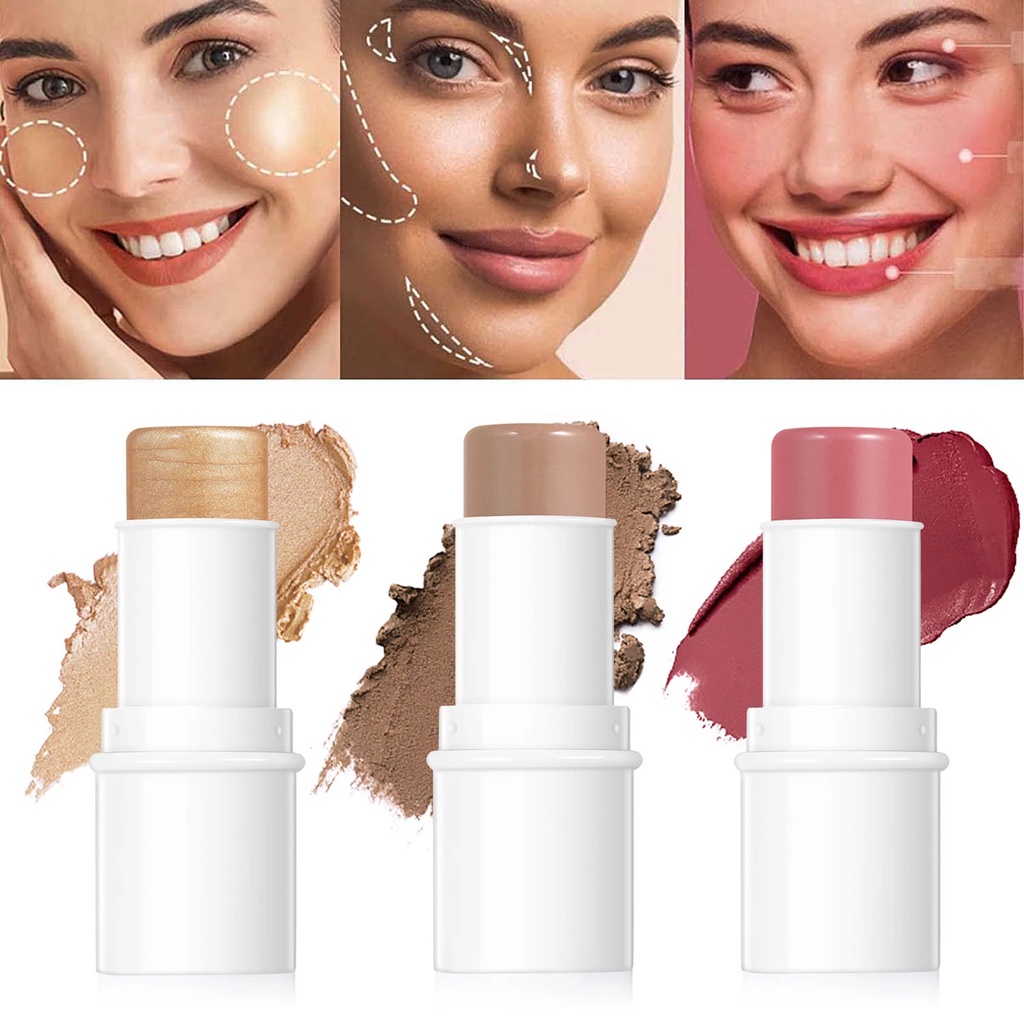 1 Thỏi Phấn Bắt Sáng/Tạo Khối Đa Năng Màu Sắc Thời Trang