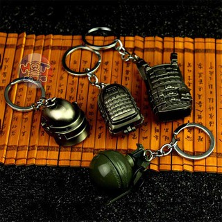 Móc khóa PUBG Kim Loại Nón Balo Lựu 3.5cm Siêu Nhỏ