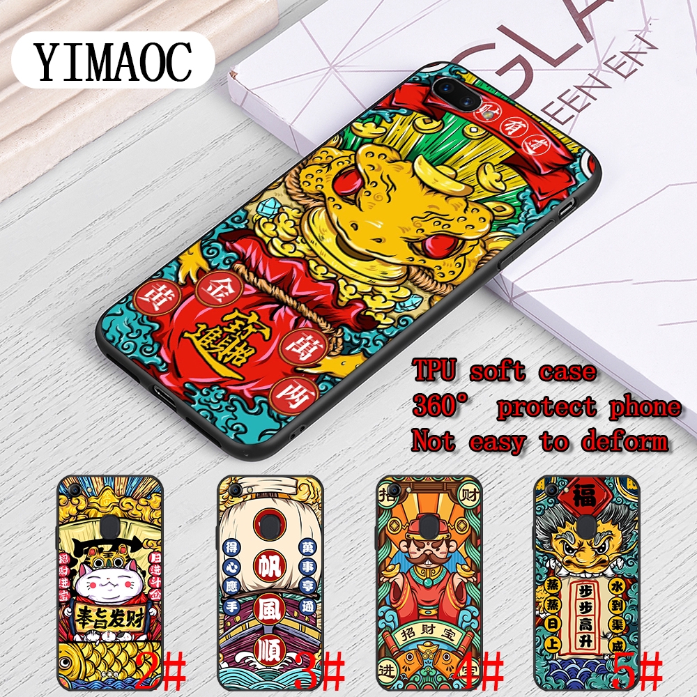 Ốp điện thoại họa tiết thần tài Trung Hoa cho OPPO A3S A5 A37 A39 A5S A7 A59 F1S F3 A1 F5 F7 F9