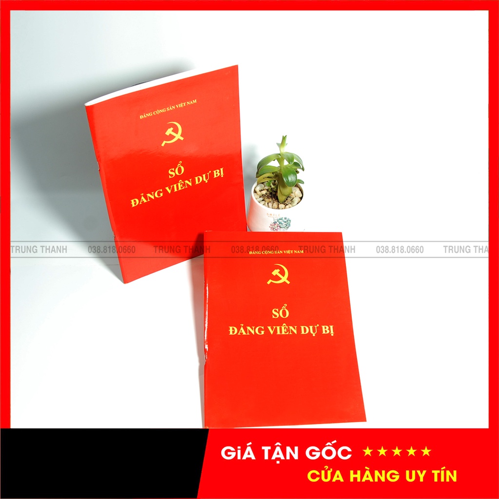 Sổ Đảng viên dự bị, kích thước a4, 100 trang ruột