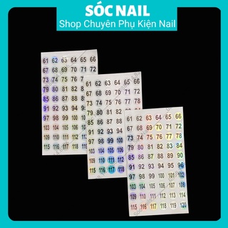 Decal Số Dán Chai Sơn , Tem Số Dán Nắp Chai Sơn Từ 01- 300