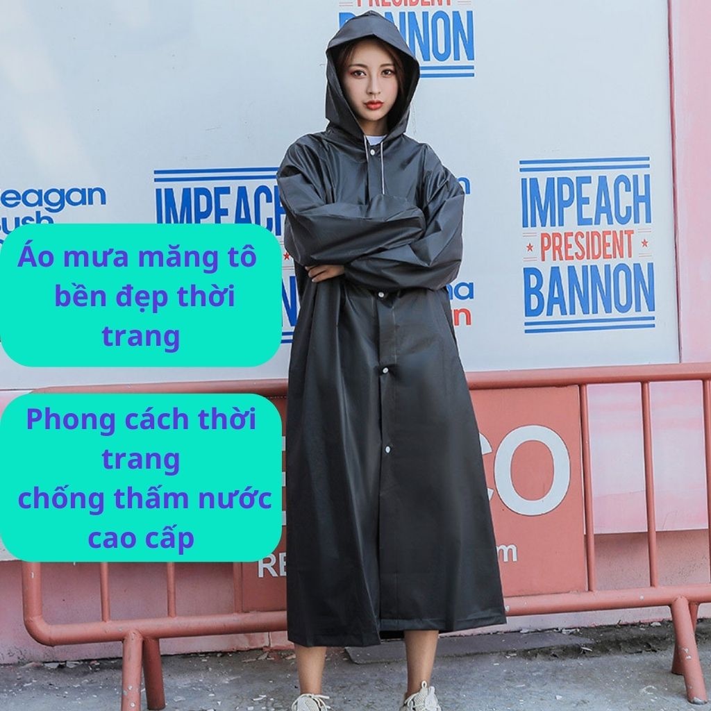 Áo mưa măng tô nữ , áo mưa măng tô nam , áo mưa 1 người chất liệu nhựa PVC chống thấm cao cấp