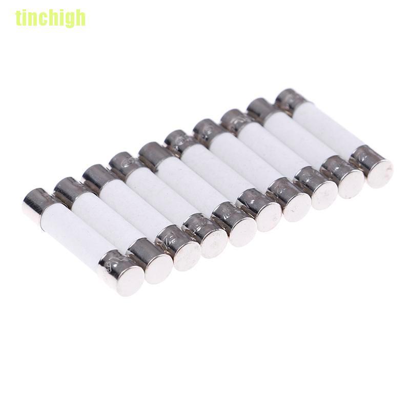 Bộ 10 Cầu Chì Sứ 20A 250V 6X30Mm Cho Lò Vi Sóng