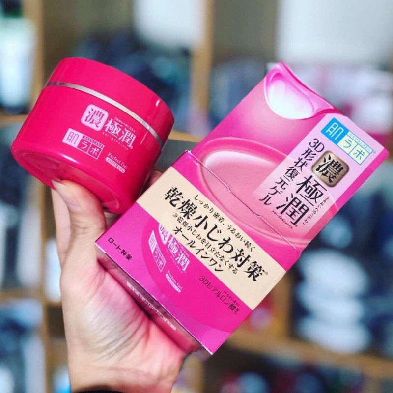 Gel DƯỠNG ẨM - CHỐNG LÃO HÓA Hada Labo Gokujyun 3D Perfect Gel 5in1 màu đỏ 100g Nhật Bản, Hada Labo màu đỏ Nội Địa Nhật