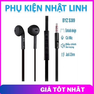 Tai Nghe Nhét Tai Dây Dẹt BYZ S389 [ Bảo Hành Chính Hãng 12 Tháng]-Phụ Kiện Nhật Linh