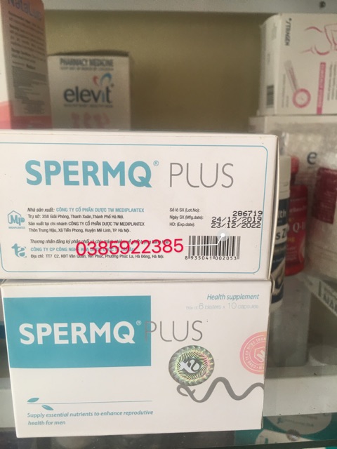 Spermq plus hộp 60 viên hỗ trợ mang thai tự nhiên