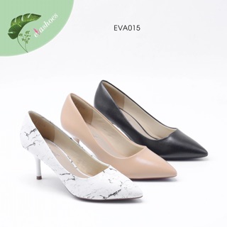 Giày Cao Gót Đế Nhọn Evashoes - Eva015(Màu Đen,Kem,Vân Đen)