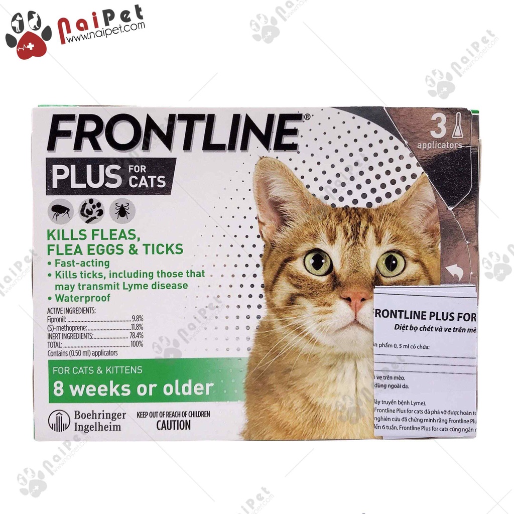 Nhỏ Gáy Ve Rận Bọ Chét Cho Mèo Frontline Plus For Cats