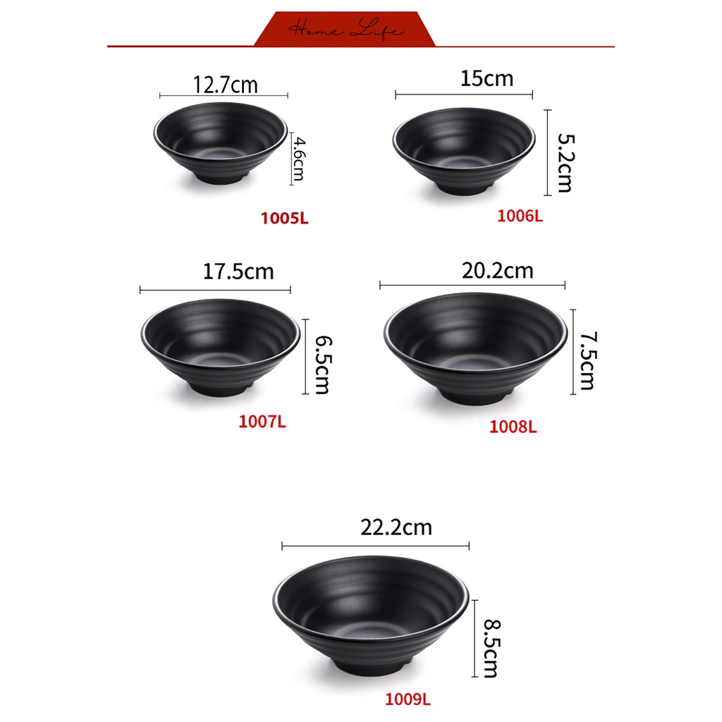 Tô, bát đen mờ đựng chè - chè sầu - Kem - Mỳ Hàn Quốc ( Nhập Khẩu)