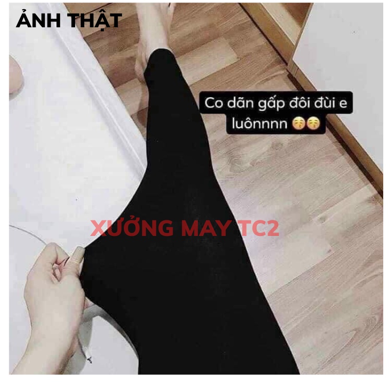 Quần legging dài nữ nâng mông vải cotton dẻo co dãn tốt cạp cao dáng dài ULZZANG hàn quốc XƯỞNGMAYTC2