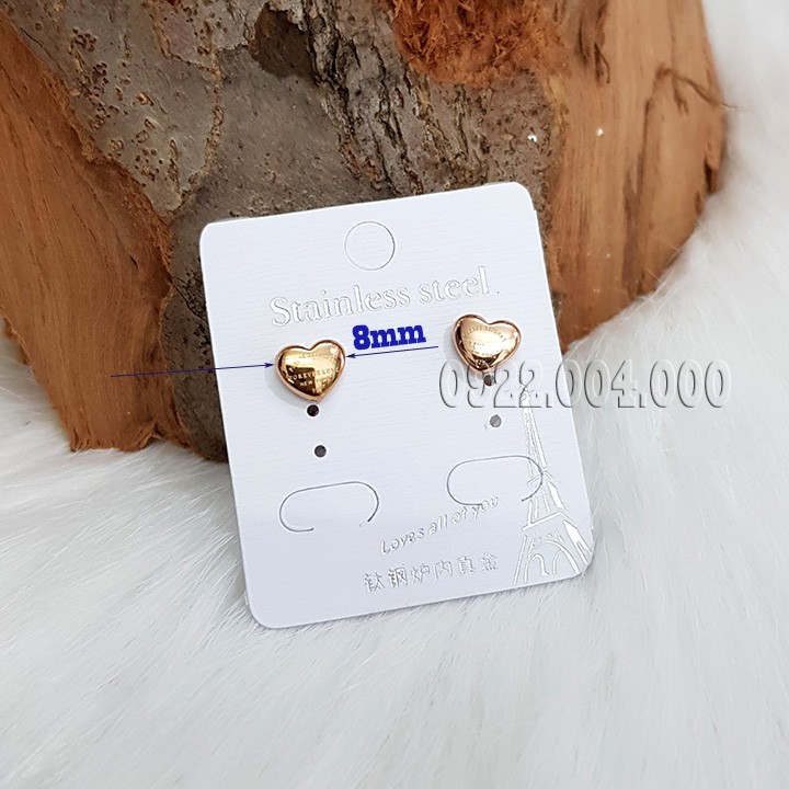 Bông tai nữ hình trái tim BZ1105
