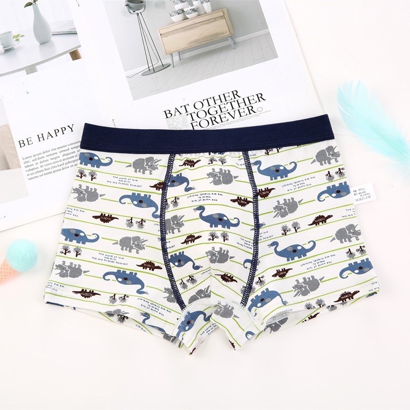 Set 3 Quần Lót Trẻ Em Dạng Đùi Boxer - Mẫu Khủng Long TangMeng