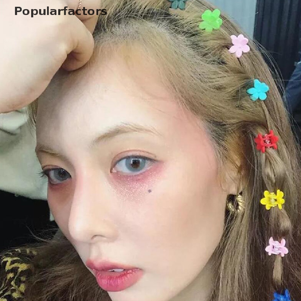 Bộ 10 cái kẹp tóc hình hoa mini phong cách đáng yêu