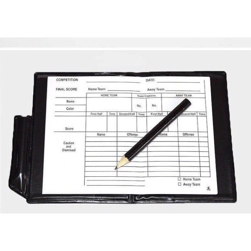 Thẻ trọng tài bóng đá  kèm bút và sổ -Thẻ đỏ thẻ vàng cho trọng tài bóng đá hàng loại 1