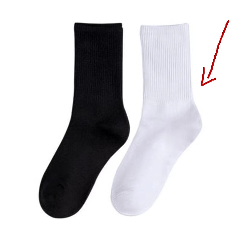 Tất nữ vỡ nữ cao cổ trơn trắng đen