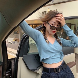 Áo croptop kiểu cột eo, Áo thun gân cột eo kiểu kimono