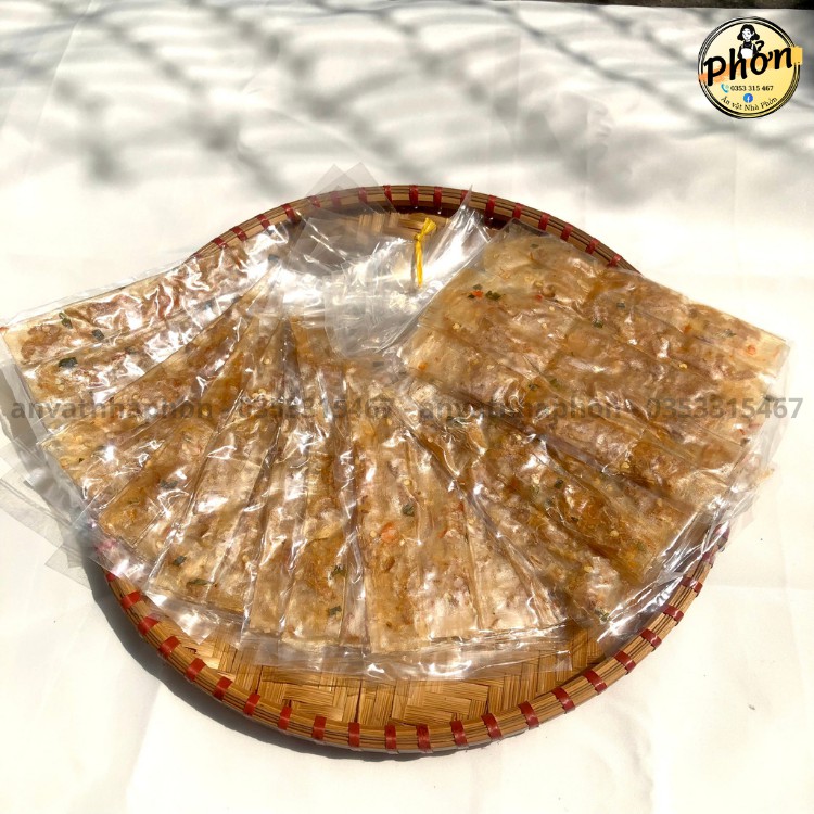 Bánh Tráng Cuốn Hành Phi, Cuộn Chà Bông, Cuốn Khô Gà, Tây Ninh, Túi 5 cuốn - Đồ Ăn Vặt Nhà Ph