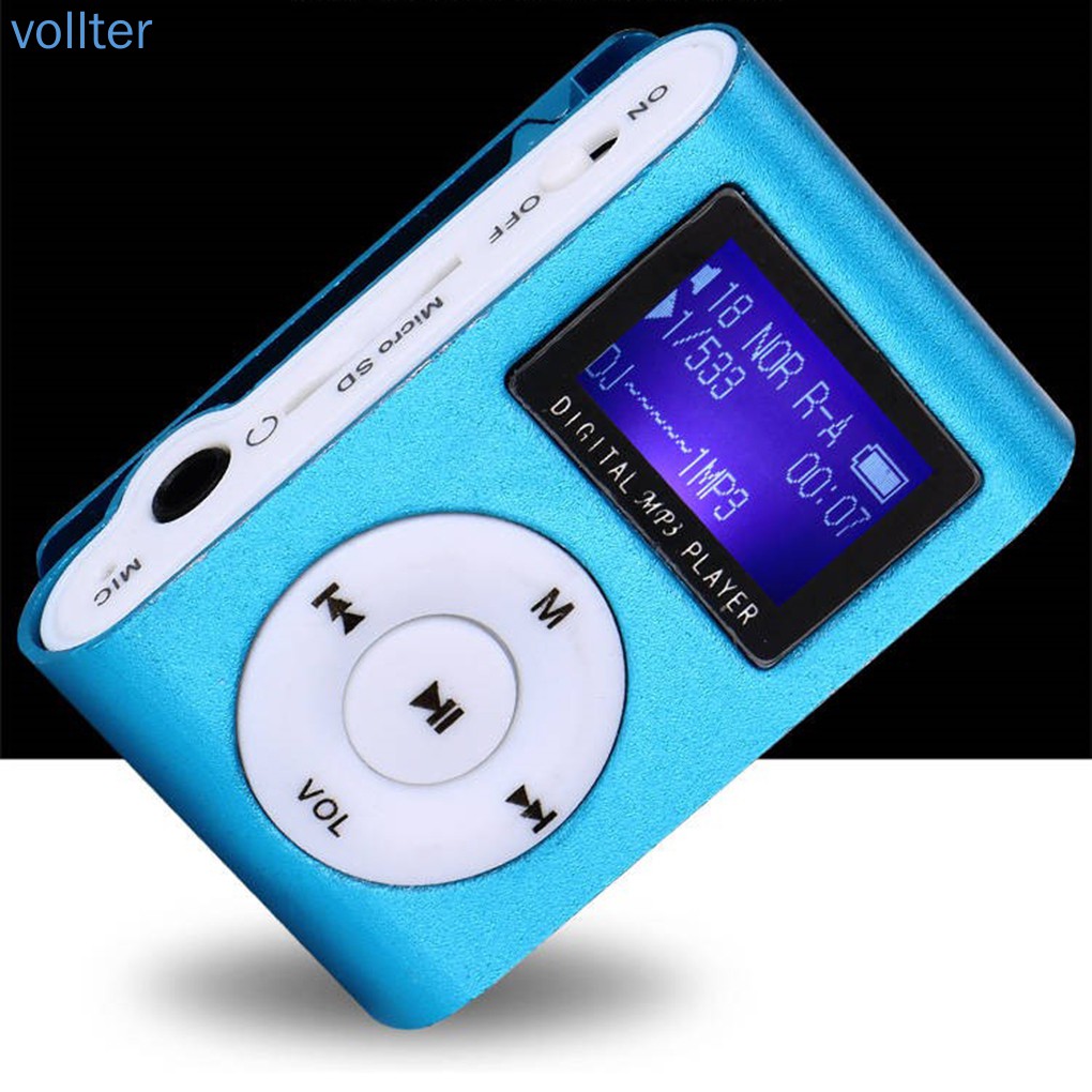 Máy Nghe Nhạc Mp3 Mini Có Kẹp Gắn Áo Hỗ Trợ Thẻ Nhớ Sd Tf Thiết Kế Phong Cách