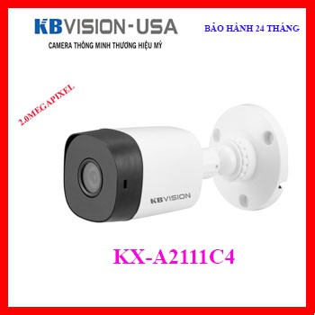 Camera THÂN 4 in 1 hồng ngoại 2.0 Megapixel KBVISION KX-A2111C4 (THAY THẾ KX-2111C4)