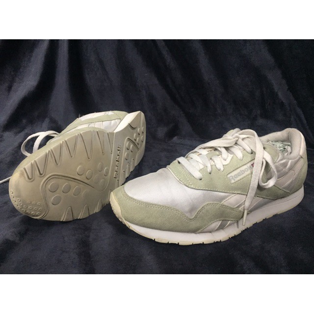 [Chính Hãng] Giày 2handReal Reebok Classic leather nylon trainer size 42 [HÀNG CHÍNH HÃNG ] "